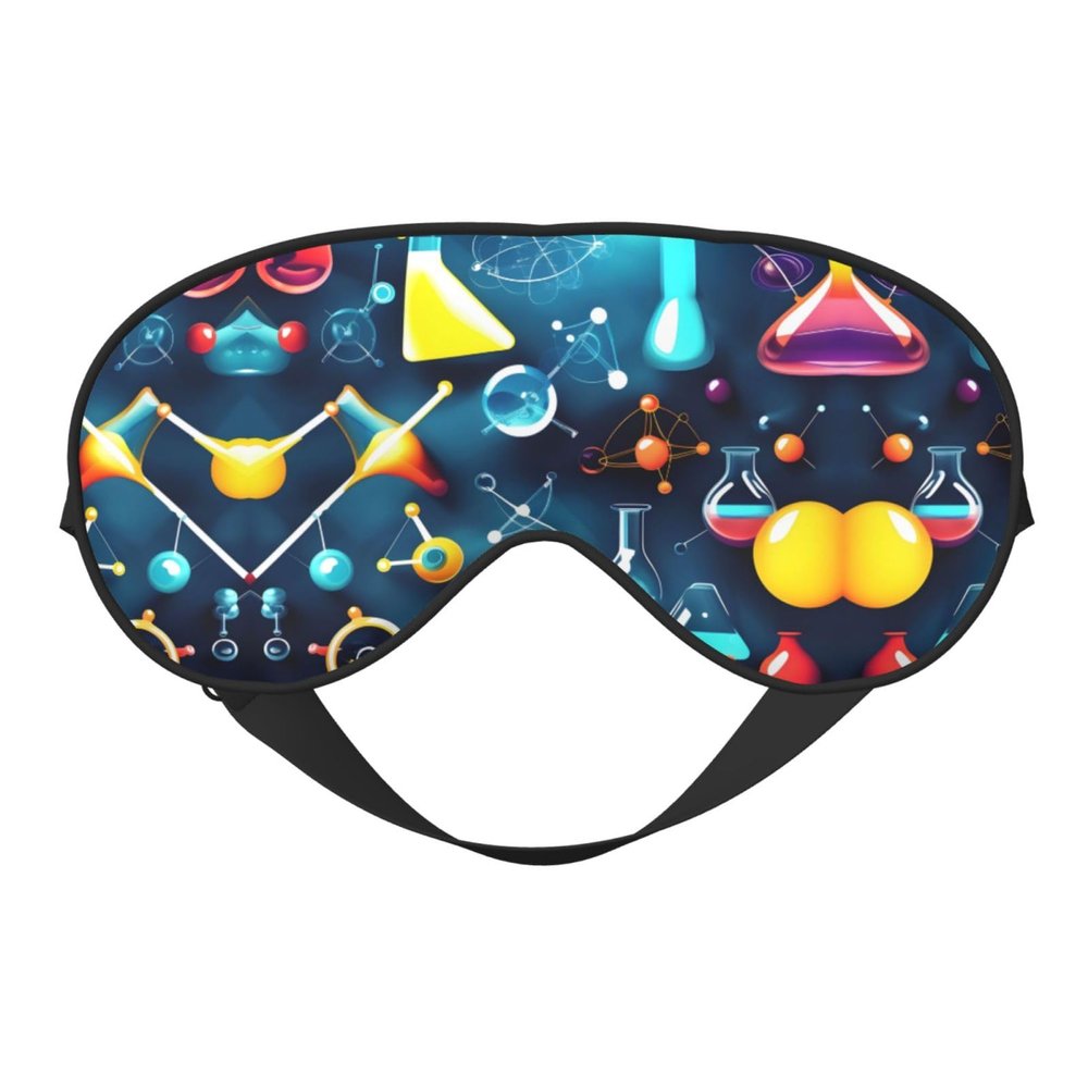 Abstract Science Chemistry print Unisex Sleeping Eye Mask,Soft Blocking Eye Mask Adjustable Strap Sleeping Face mask