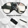 Adorable French Bulldog print Unisex Sleeping Eye Mask,Soft Blocking Eye Mask Adjustable Strap Sleeping Face mask view 4