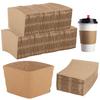 200 Packs Kraft Paper Coffee Cup Sleeves, Disposable Corrugated Hot Drink Holder, Fits 12oz-24oz Cups, Insulated Coffee Sleeve Bulk, Hot Beverage Hand Protector, Eco-Friendly Paper Cup Sleeve view 1