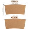 200 Packs Kraft Paper Coffee Cup Sleeves, Disposable Corrugated Hot Drink Holder, Fits 12oz-24oz Cups, Insulated Coffee Sleeve Bulk, Hot Beverage Hand Protector, Eco-Friendly Paper Cup Sleeve view 2