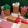 Bobobag 150 Sheets 20"X14" Christmas Tissue Paper for Gift Bags Party Decoration, Red, Green, White, Red Diagonal, Merry Christmas Wrapping Paper view 2