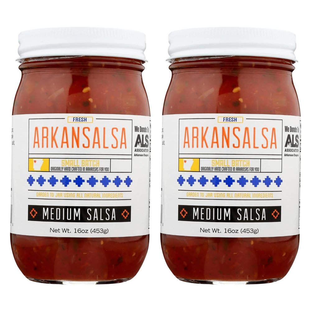ARKANSALSA Small Batch Medium Salsa, 16 OZ 16 oz (2 Pack)
