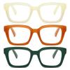 Readers for Women Oprah Style Square Reading Glasses with Spring Hinge Blue Light Blocking for Men Ladies HHL +1.25 view 1