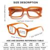 Readers for Women Oprah Style Square Reading Glasses with Spring Hinge Blue Light Blocking for Men Ladies HHL +1.25 view 2