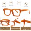 Readers for Women Oprah Style Square Reading Glasses with Spring Hinge Blue Light Blocking for Men Ladies HHL +1.25 view 3
