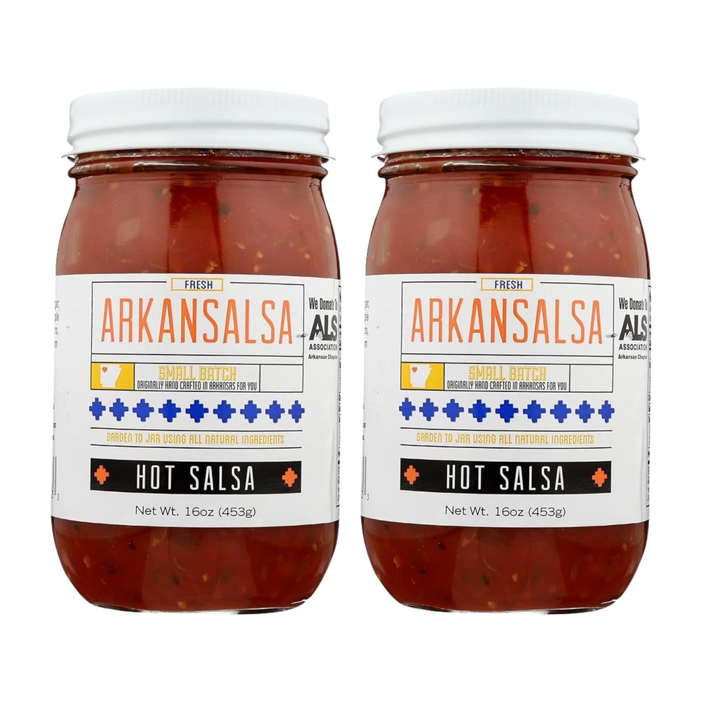 ARKANSALSA Small Batch Hot Salsa, 16 oz (2 Pack)