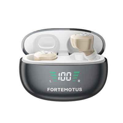 Hearing Aids for Seniors with Hearing Loss, latest Rechargeable 16-Channel Digital Hearing Aid with Intelligent Noise Cancelling, Invisible Hearing Amplifier With Portable Charging Case(Black)
