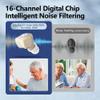 Hearing Aids for Seniors with Hearing Loss, latest Rechargeable 16-Channel Digital Hearing Aid with Intelligent Noise Cancelling, Invisible Hearing Amplifier With Portable Charging Case(Black) view 2