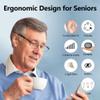 Hearing Aids for Seniors with Hearing Loss, latest Rechargeable 16-Channel Digital Hearing Aid with Intelligent Noise Cancelling, Invisible Hearing Amplifier With Portable Charging Case(Black) view 4