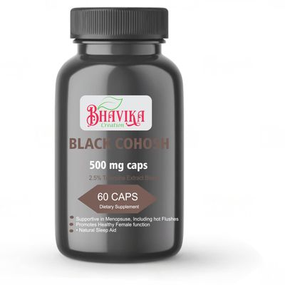 bhavika Creation Black Cosh Capsules, 60 Count, 500mg, Herbal Ayurvedic Natural Capsules