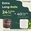 100% Bamboo Toilet Paper - 3 Ply 24 Mega Rolls (Equivalent to 40 Regular Rolls) | Highly Absorbent, Hypoallergenic, FSC-Certified | Eco-friendly,Sustainable, 360 Sheets per Roll, Eco-Conscious Choice view 4