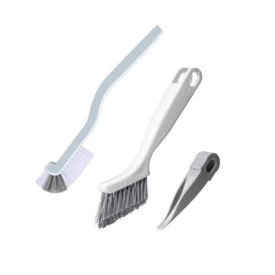 2-Piece Set 2-in-1 Cleaning Brush Cleaning Sink Brush Bathroom Kitchen Corner Sliding Door Window Cleaning Brush (white)