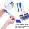2-Piece Set 2-in-1 Cleaning Brush Cleaning Sink Brush Bathroom Kitchen Corner Sliding Door Window Cleaning Brush (white) view 2