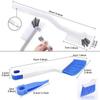 2-Piece Set 2-in-1 Cleaning Brush Cleaning Sink Brush Bathroom Kitchen Corner Sliding Door Window Cleaning Brush (white) view 4