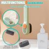 2 in 1 Multifunction Cleaning Brush, 2 in 1 Multifunction Cleaning Brush with Soap Dispenser, 2024 New Beyond Draw 2 in 1 Multifunction Cleaning Brush (Green) view 3
