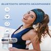 LC-dolida Boho Sleep Headphones Headband, Over Ear Bluetooth Headphones Wireless Womens Headbands, Wireless Earphones Sweat Resistant Band Music Sleeping Eye Mask Earbuds for Sports Unique Gifts view 3