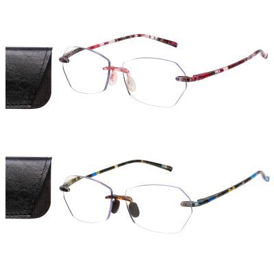 AQWANO Rimless Reading Glasses for Men Women TR90 Blue Light Blocking Lightweight Frameless Computer Quality Durabe Readers, 1.25