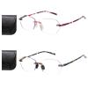 AQWANO Rimless Reading Glasses for Men Women TR90 Blue Light Blocking Lightweight Frameless Computer Quality Durabe Readers, 1.25 view 1