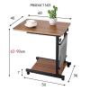 Overbed Table Adjustable Fiberboard Laptop Desk Removable Lift Mobile Standing Desk with Wheels Steel Frame Overbed Bedside view 2