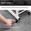 Overbed Table Adjustable Fiberboard Laptop Desk Removable Lift Mobile Standing Desk with Wheels Steel Frame Overbed Bedside view 4