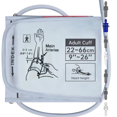 Alcarefam XXXL Blood Pressure Cuff, 9-26 (22-66CM) Extra Large Cuff Compatible with Omron BP Monitor, Replacement XXX-Large Cuff for Adult Big ARM, with 7 Connectors