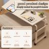 Overbed Table with Wheels,Over The Bed Table Tiltable Tabletop with Wheels Over Bed Table with Wheels Height Adjustable Mobile Table with 4 Lockable Wheels C view 3