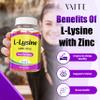 VAITE L Lysine Gummies 1000mg with Zinc - Supports Skin, Lip, Vegan, Gluten Free, 60 Chewable L-Lysine for Adults, Vitamins Tissue Health & Immune System, Amino Acid & Complex Supplements, Non-GMO view 2