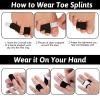 12 Pack Fabric Hammer Toe Corrector Wraps Straightener Reusable Fabric Buddy Wraps for Broken Toes Protection & Recovery & Hammertoe Straightener Crooked Curled Toes, Bent Broken Toes (Small, Black) view 3
