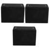 YQBDCKEDU 2Pcs Garbage Can Bins with Lids Circle Scarf Accessories Automatic Trashcan Wooden Oval Trash Bin for Car Trash Bags Automobile Trash Can Portable Plastic Storage Box/Black*3Pcs/16*13Cm*3Pcs view 1