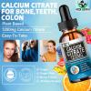 Calcium Citrate Supplement,1200mg Calcium with Vitamin D3 Drops for Bone,Teeth,Colon,Cardiovascular Health,High Absorption Liquid Calcium Magnesium Citrate 400mg Plus Zinc Vitamin K2,Vegan,30 Servings view 3