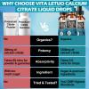 Calcium Citrate Supplement,1200mg Calcium with Vitamin D3 Drops for Bone,Teeth,Colon,Cardiovascular Health,High Absorption Liquid Calcium Magnesium Citrate 400mg Plus Zinc Vitamin K2,Vegan,30 Servings view 4