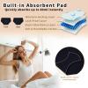 ShieldEase Washable Incontinence Underwear for Women - Cotton Leakproof Briefs, Complete Front & Rear Leak Proof, 80ml Absorbency (3 Pack, Black, XL) view 2