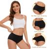 ShieldEase Washable Incontinence Underwear for Women - Cotton Leakproof Briefs, Complete Front & Rear Leak Proof, 80ml Absorbency (3 Pack, Black, XL) view 3
