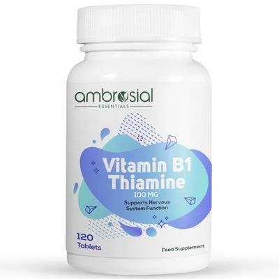 AMBROSIAL Vitamin B1 Thiamine 100mg Pack of 1-120 Tablets
