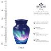 JAGSHASHI Burial Urn Northern Lights - Small Urn Dad - Cremation Companion Urns - Memorial Urn - Urns for Human Ashes Adult Female - Urn for Ashes Adult Male (3 INCH Pack of 4) view 2
