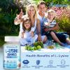 andmino L-Lysine Gummies 1000 mg, with Trehalose, L Lysine Gummies for Lips & Oral Wellness, Immune Support & Collagen & Calcium, for Adults & Kids, Non-GMO, Vegan, Gluten Free, Berry Flavor, 60 view 3