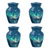 JAGSHASHI Northern Light Urns - Memorial Ashes Keepsake - Memorial Urn - Cremains Containers - Urn for Dad - Companion Urn (3 INCH Pack of 4) view 1