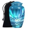 JAGSHASHI Northern Lights Urn for Ashes - Large Urn for Human Ashes - Funeral Urn Ashes - Urns for Human Ashes Adult Female - Burial Urns for Human Ashes Adult Male - Ashes Urn (10 INCH Pack of 1) view 1