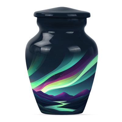 JAGSHASHI Northern Light Urns - Small Urns for Human Ashes Adult Male - Urn for Adult Male - Urns for Human Ashes Adult Female - Burial Urns for Ashes - Companion Urn (3 INCH Pack of 1)
