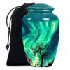 JAGSHASHI Northern Lights Urn for Ashes - Large Urns - Memorial Urn - Adult Cremation Urns - Urn for Adult Male - Adult Urns for Men (10 INCH Pack of 1) view 1