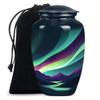 JAGSHASHI Northern Lights Urn for Ashes - Large Human Urn - Funeral Cremation Urns - Cremation Memorial - Adult Cremation Urns - Cremation Urns for Men (10 INCH Pack of 1) view 1
