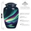 JAGSHASHI Northern Lights Urn for Ashes - Large Human Urn - Funeral Cremation Urns - Cremation Memorial - Adult Cremation Urns - Cremation Urns for Men (10 INCH Pack of 1) view 2