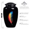 JAGSHASHI Feather Urn - Large Urn - Adult Urns for Human Ashes Men - Funeral Cremation Urns for Ashes - Urns for Human Ashes Adult Female - Cremains Containers (10 INCH Pack of 1) view 2