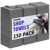HOMERHYME Microfiber Cleaning Cloth,150 Pack Grey Cleaning Rags, Bulk All-Purpose Lint-Free Shop Towels Wipes, Commercial Micro Fiber Cleaning Towels Washcloth for Car Garage Housekeeping 11.5"*11.5" view 1