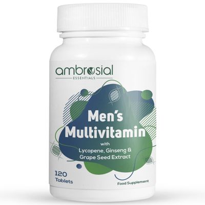 AMBROSIAL Men's Multivitamin Tablets for Men (Pack of 1-120 Tablets)