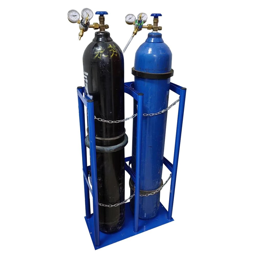 Floor Mount/ Wall Mounted Gas Cylinder Holder Stand, Heavy-Duty Fixed Oxygen Tank Holder/ Cylinder Tank Rack, Portable Cylinder Bracket Carrier for Workshop Motorhome(# 27cm/10.6in-66x30x100cm/26x11.8