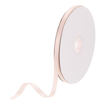 DMiotech 1/4 inch 50 Yards Satin Ribbon Thin Double Face Fabric Grosgrain Ribbon for Gift Wrapping Floral Hair Flower Bouquet, Apricot