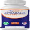 Vitamatic Astragalus Capsules 200 Veg Capsules - 10:1 Astragalus Extract 500mg - Non-GMO, Gluten-Free view 1