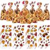 Thanksgiving Fall Cellophane Treat Bags, Thanksgiving Autumn Maple Leaves Pumpkin Candy Goodies Bags with Ties for Party Favor Supplies, 50 PCS, Plastic view 1