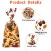 Thanksgiving Fall Cellophane Treat Bags, Thanksgiving Autumn Maple Leaves Pumpkin Candy Goodies Bags with Ties for Party Favor Supplies, 50 PCS, Plastic view 4